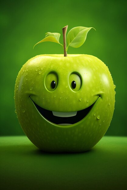 smiley face apple