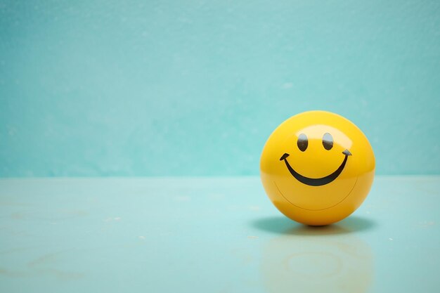 Photo smiley face ball on background sweet retro vintage color