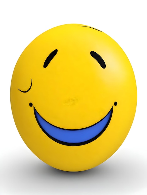 Photo smiley face emoji with white background