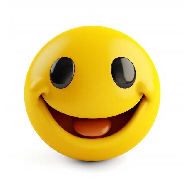 Photo a smiley face with a smiley face on a white background.
