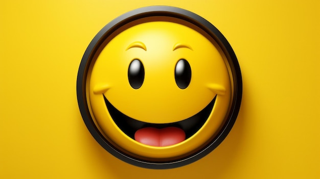 A smiley face on a yellow background