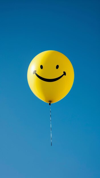 Photo smiley face yellow balloon