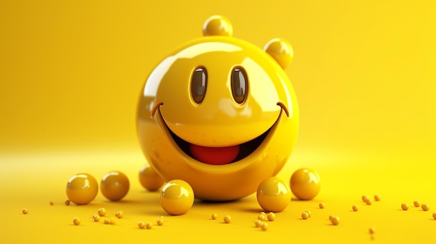 Smiley listen music emoji features a yellow face with eyes wearing headphones and a wide happy smile it conveys the joy and enjoyment of listening to music generative ai