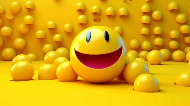 Smiley listen music emoji features a yellow face with eyes wearing headphones and a wide happy smile it conveys the joy and enjoyment of listening to music generative ai