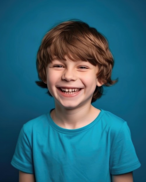 Smiley little boy with isolated background