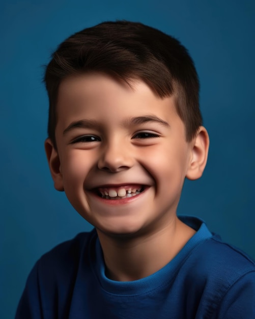 Smiley little boy with isolated background