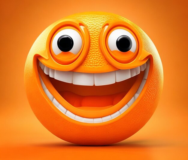 Smiley orange shape with a white background for World Smile Day