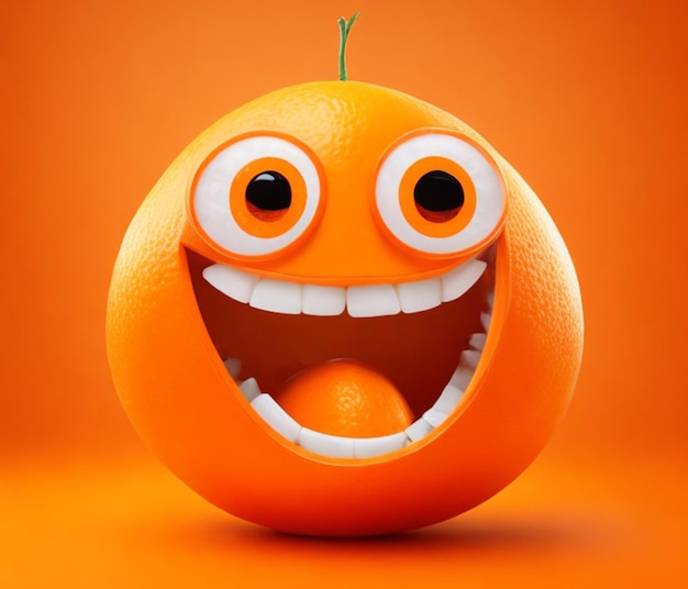 Smiley orange shape with a white background for World Smile Day