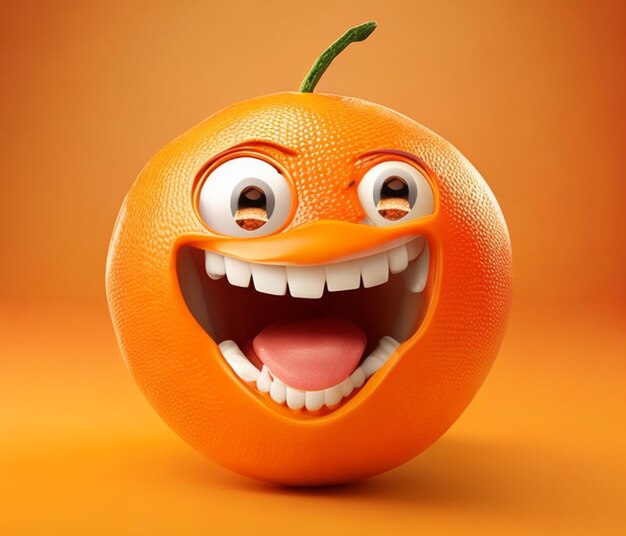 Foto smiley oranje vorm met een witte achtergrond voor wereld dag van de glimlach