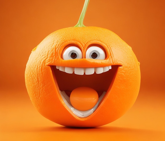 Foto smiley oranje vorm met een witte achtergrond voor wereld dag van de glimlach