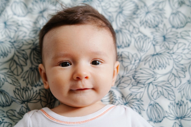 Smiling baby, Face of infant.