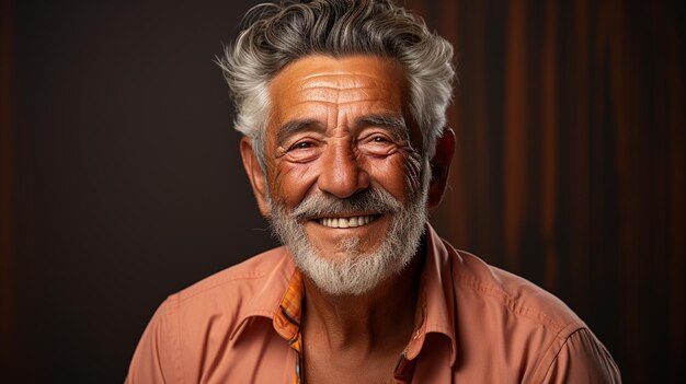 smiling bearded man in pub