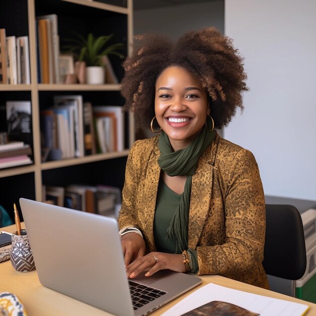 smiling black woman