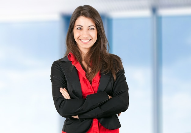 Smiling business woman portrait