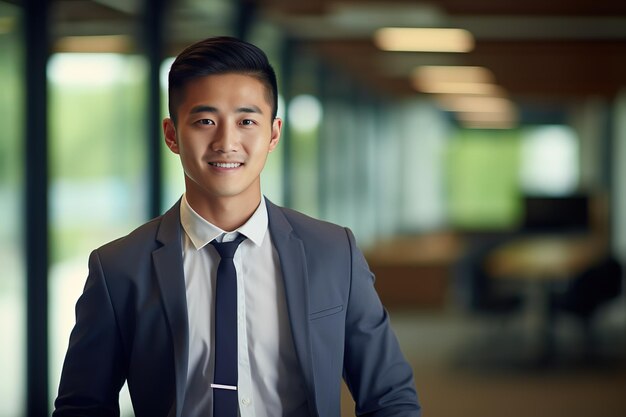 smiling businessman in the office