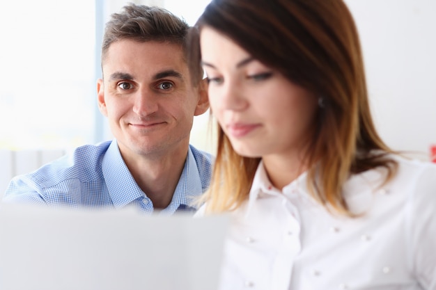 smiling businesswoman portrait at workplace