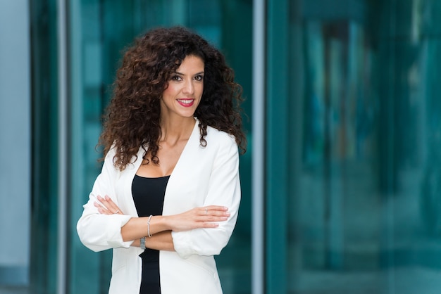 Smiling businesswoman portrait