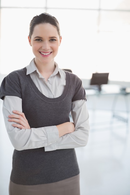 Smiling businesswoman posing