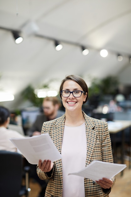 Smiling Businesswoman Posing