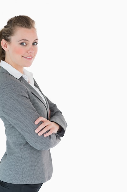 Smiling businesswoman