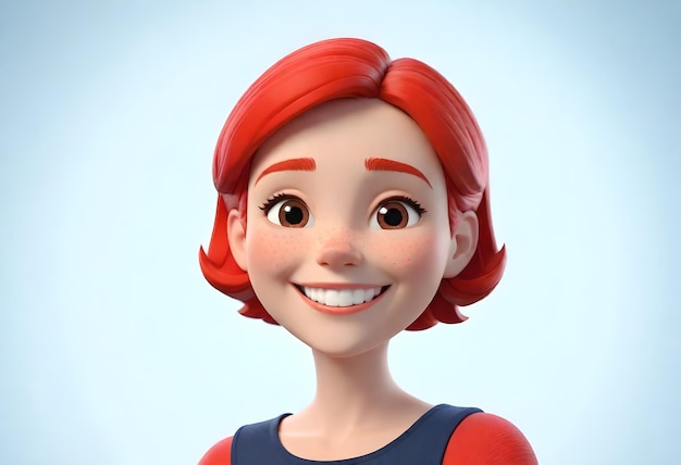 Smiling cartoon character