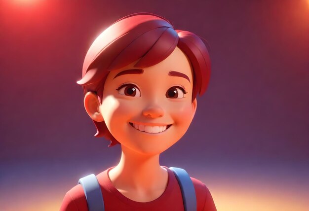 Smiling cartoon character