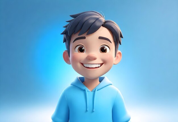 Smiling cartoon character