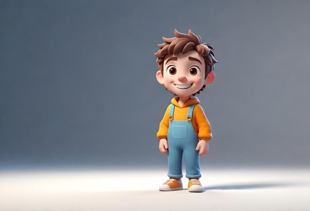 Smiling cartoon character