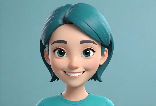 Smiling cartoon character