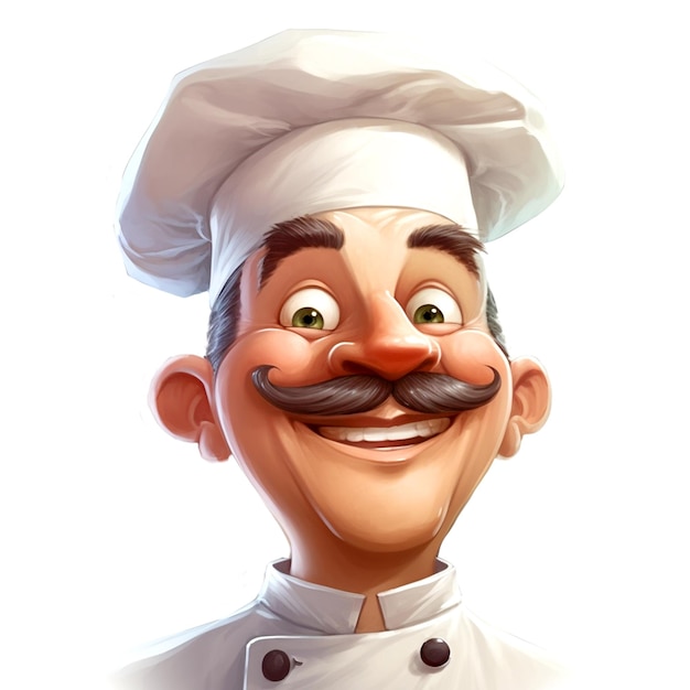 Smiling cartoon chef face