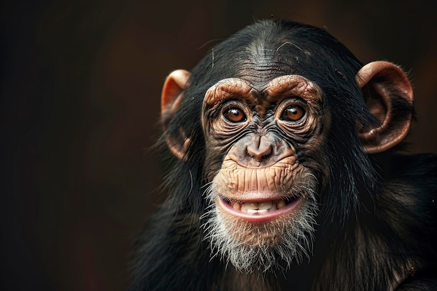 Smiling Chimpanzee Face