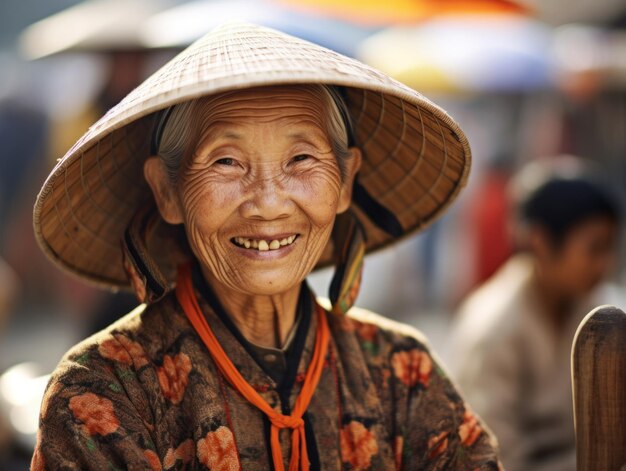 写真 笑顔の中国人女性