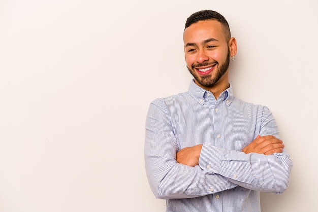 Smiling confident with crossed arms