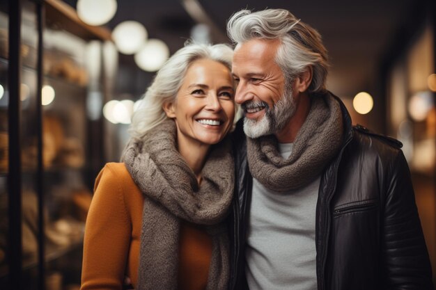 Smiling Couple Poses for a Joyful Portrait