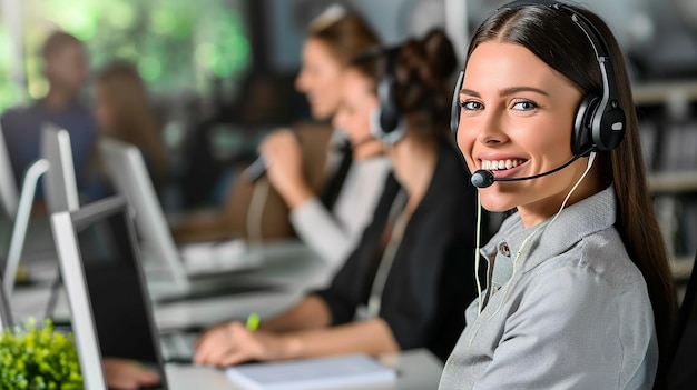 Smiling Customer Service Representative with Headset