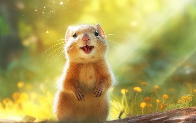 Smiling cute animal