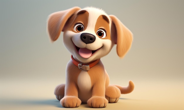 smiling cute puppy