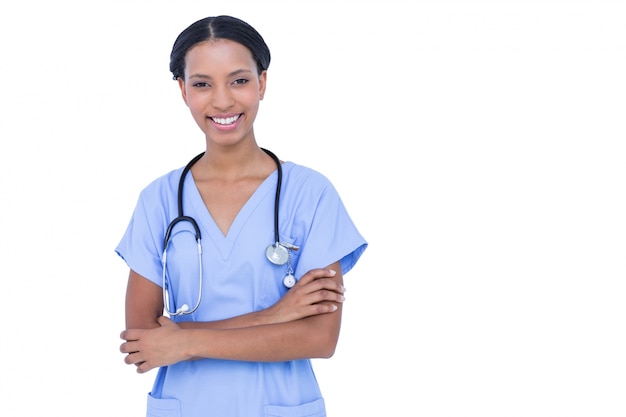 Smiling  doctor with stethoscope