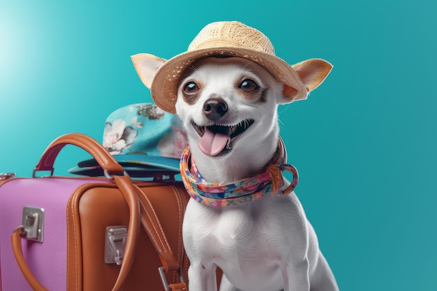 Smiling dog in fashion clothes Generate Ai