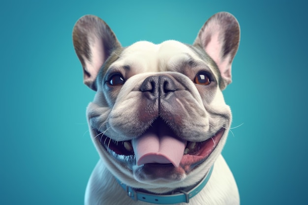 Smiling dog with teeth Generate Ai