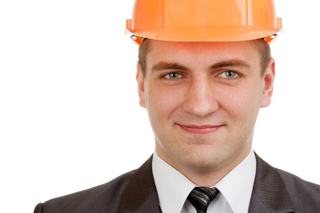 Smiling engineer in hardhat