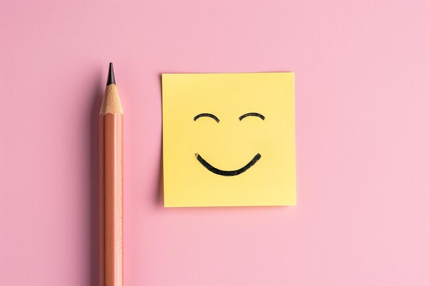 Smiling Face on a Postit Note