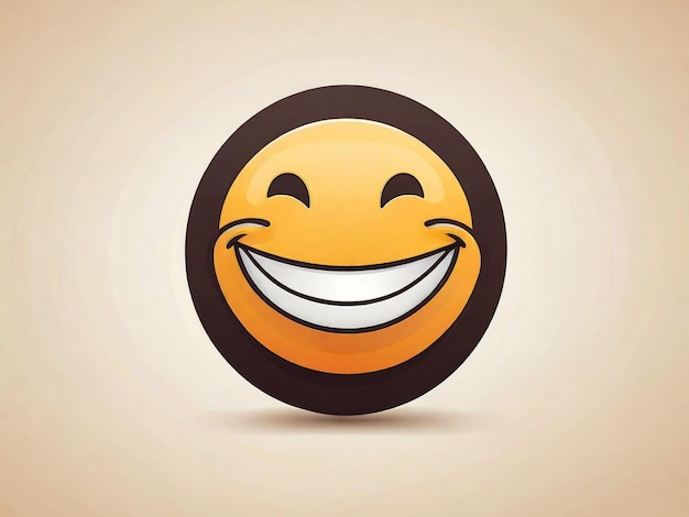 a smiling face with a black circle on the front