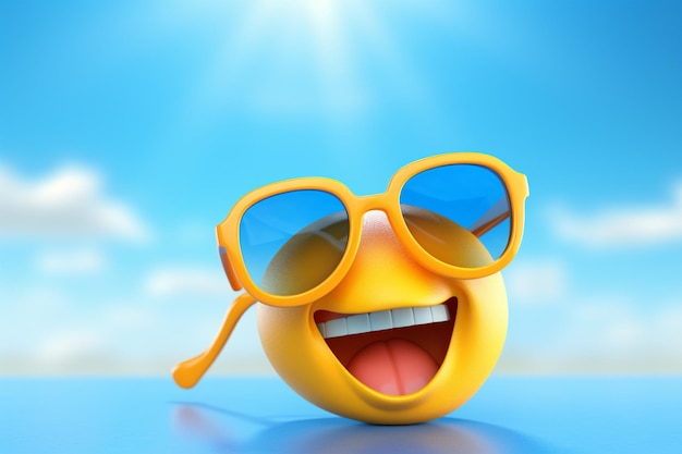 Smiling face with sunglasses emoji exuding coolnes 00083 00