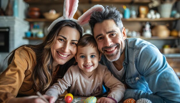 Smiling Faces of Easter Family Celebration