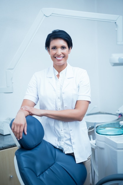 Smiling female dentist