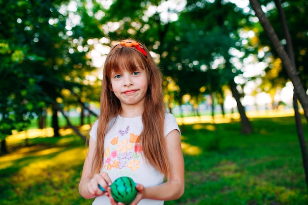 Smiling girl, cheerful portrait