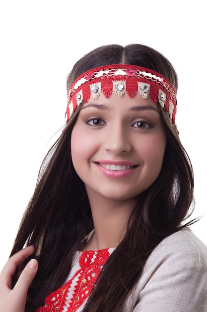 Smiling girl in national costume