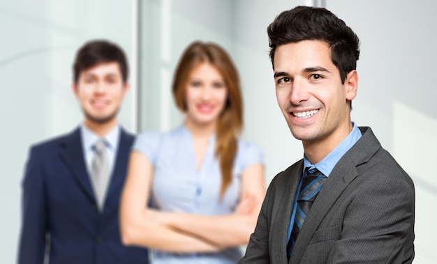 Smiling group of business people