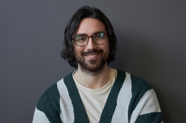 Smiling handsome man in eyeglasses